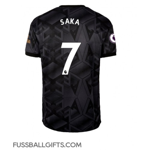 Arsenal Bukayo Saka #7 Fußballbekleidung Auswärtstrikot 2022-23 Kurzarm